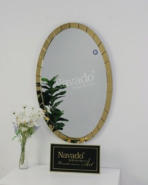 Gương trang trí viền vàng Navado