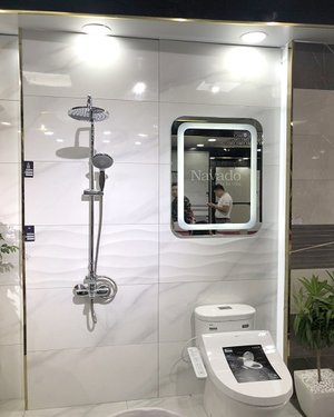 Gương đèn led hình chữ nhật treo phòng tắm